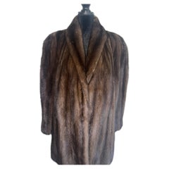 Mint Vintage Donna Karan seltene Farbe Nerz Pelzmantel Jacke  (Größe 10 - M)