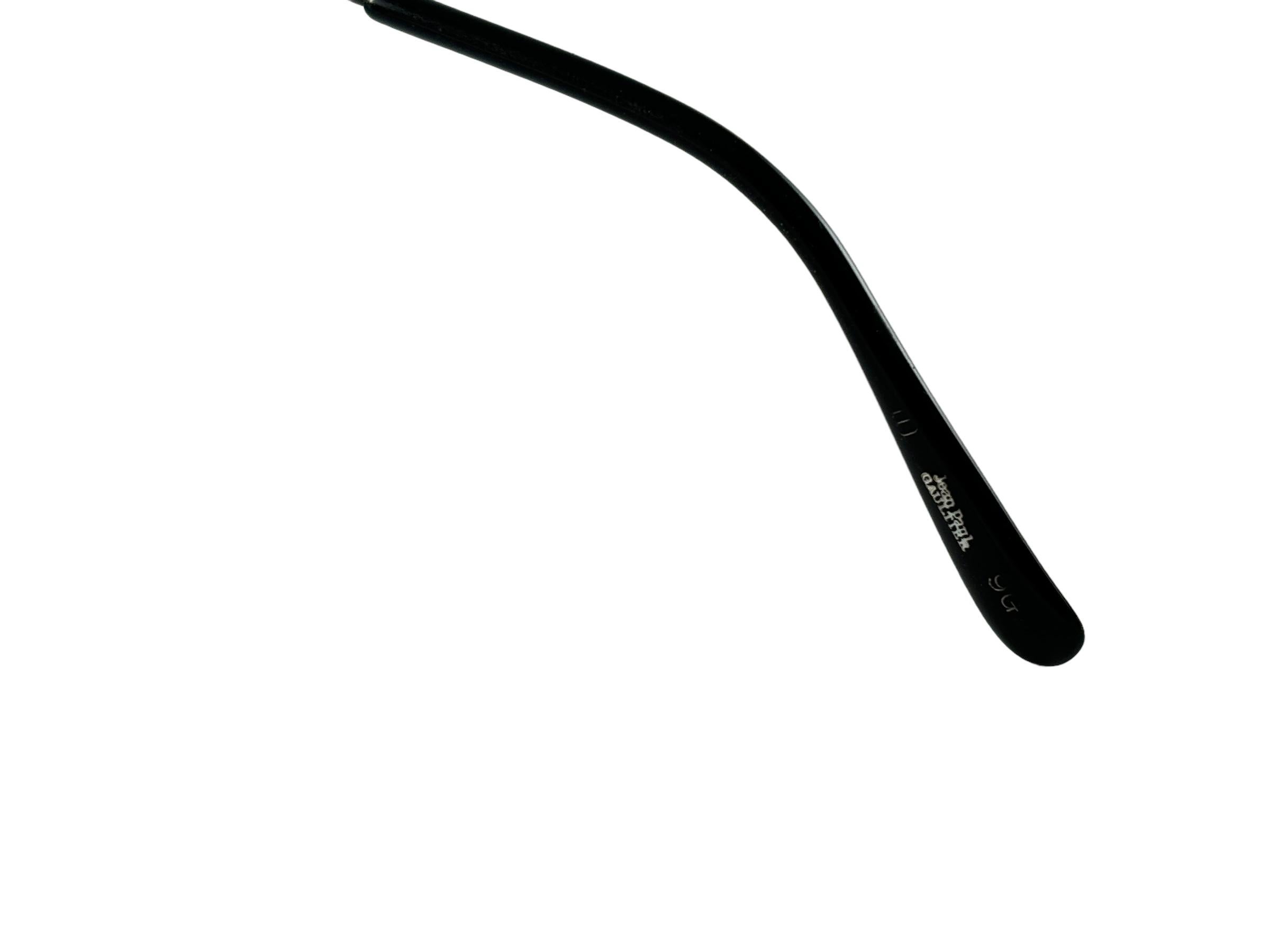 Gray Mint Vintage Jean Paul Gaultier 56 9173 Removable Clip Sunglasses 1990 Japan For Sale