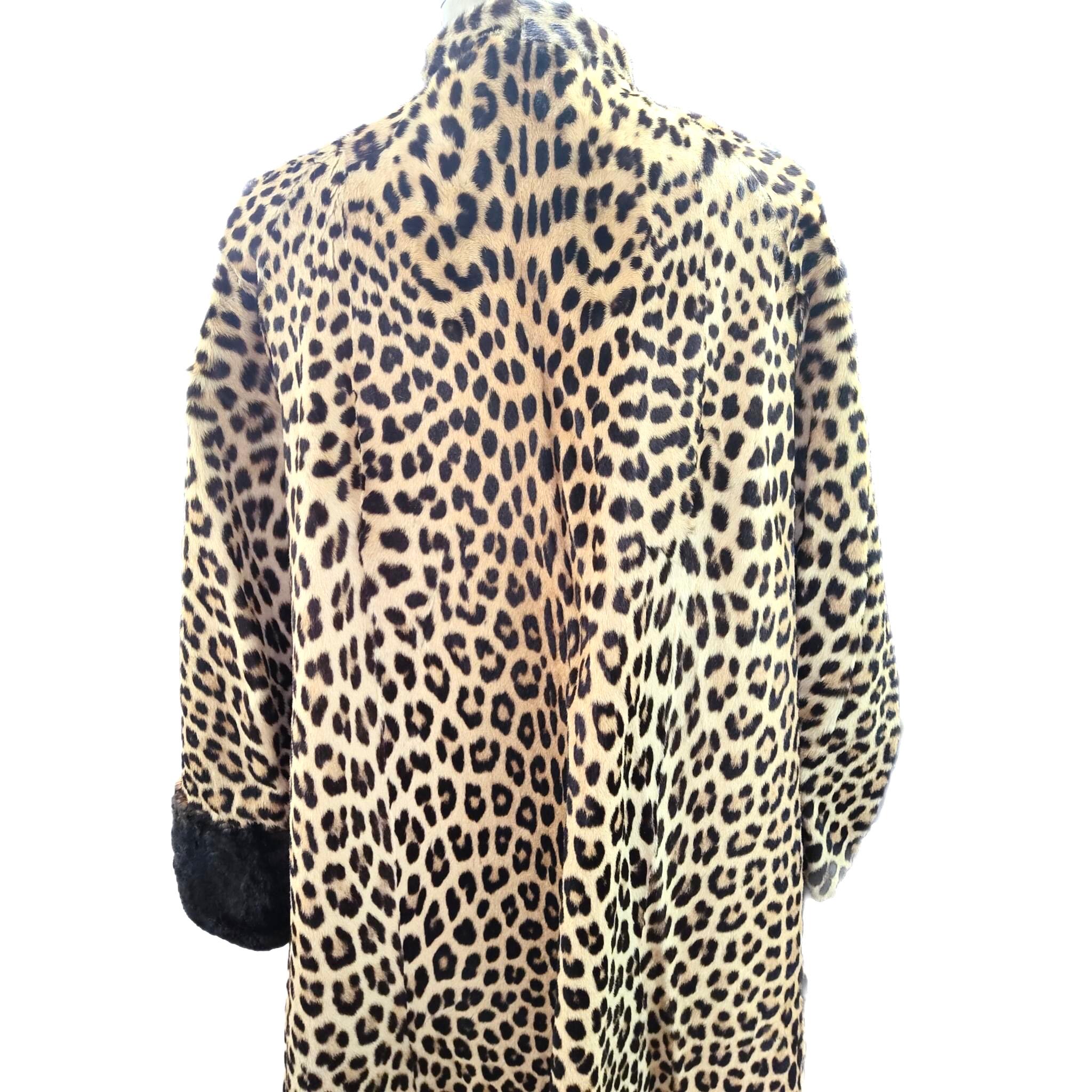 Mint Vintage Leopard fur coat size 12 For Sale 10