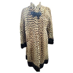 Mint Vintage Leopard fur coat size 12