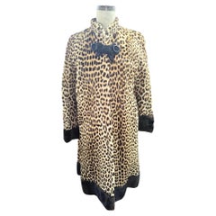 Manteau vintage léopard menthe taille 12