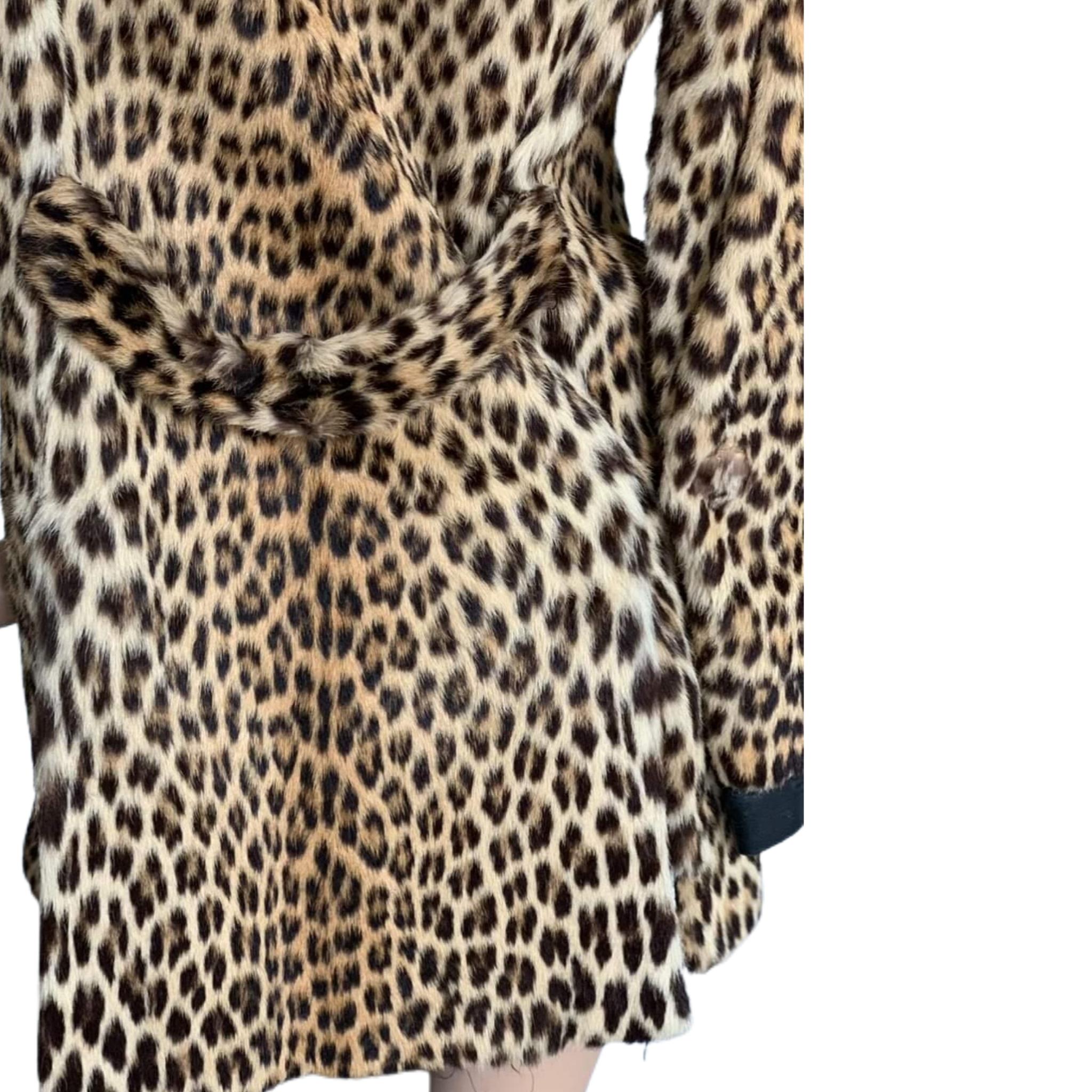 real leopard fur coat vintage