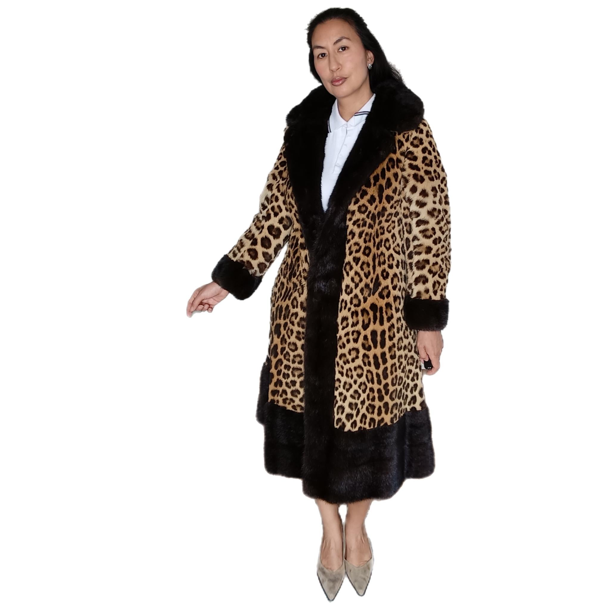 Cappotto di pelliccia leopardo vintage***congelato taglia Small 6 3