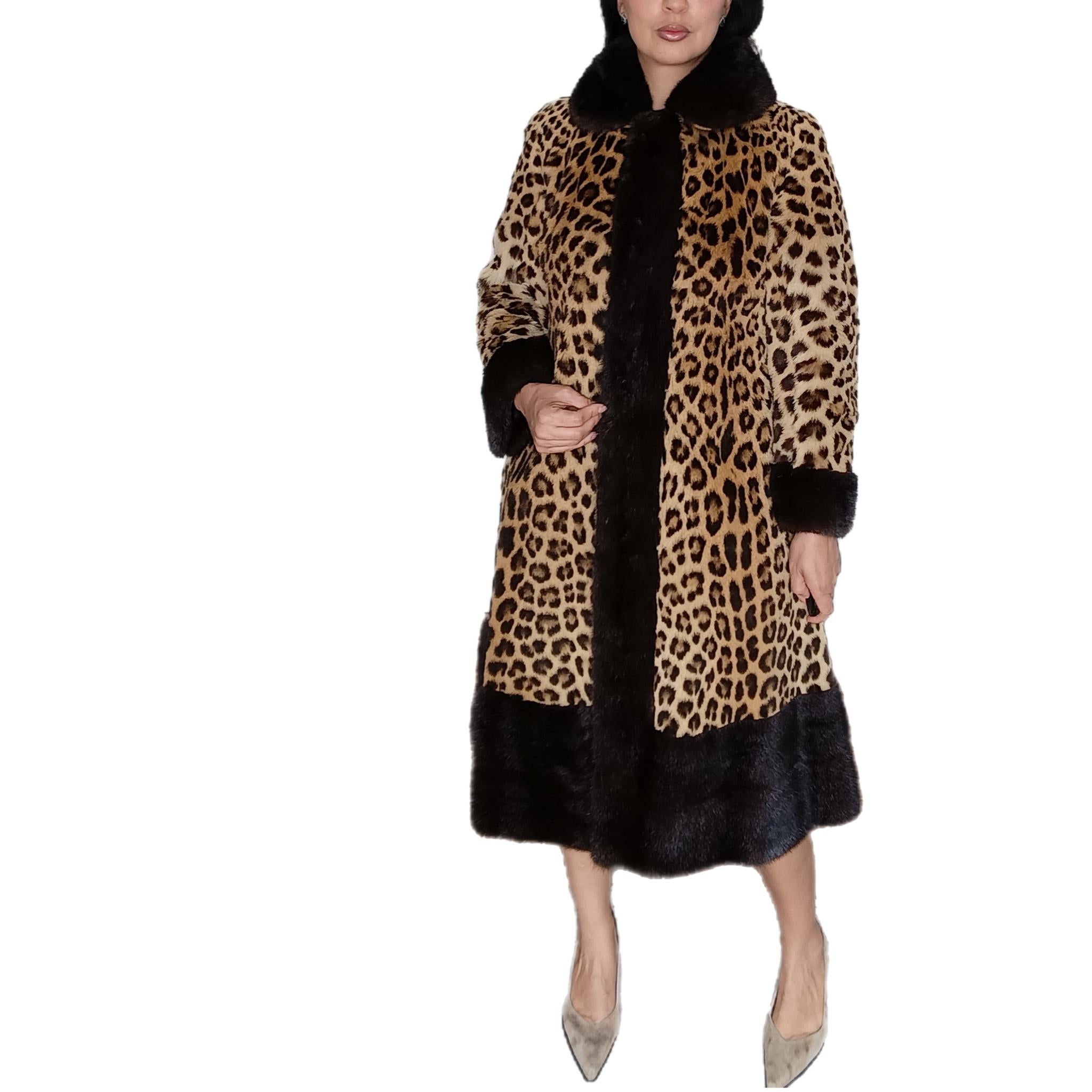 Cappotto di pelliccia leopardo vintage***congelato taglia Small 6 4