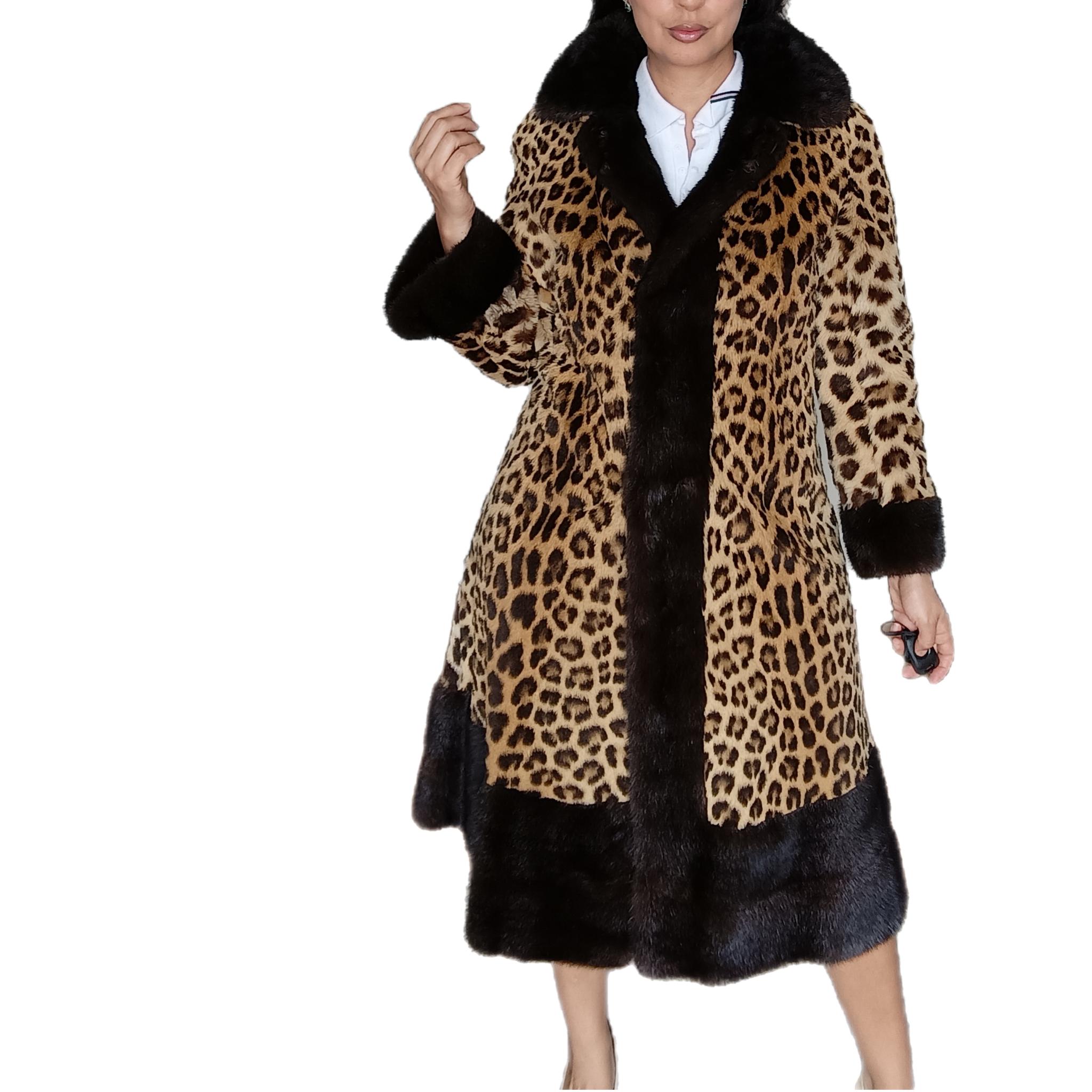 Cappotto di pelliccia leopardo vintage***congelato taglia Small 6 5
