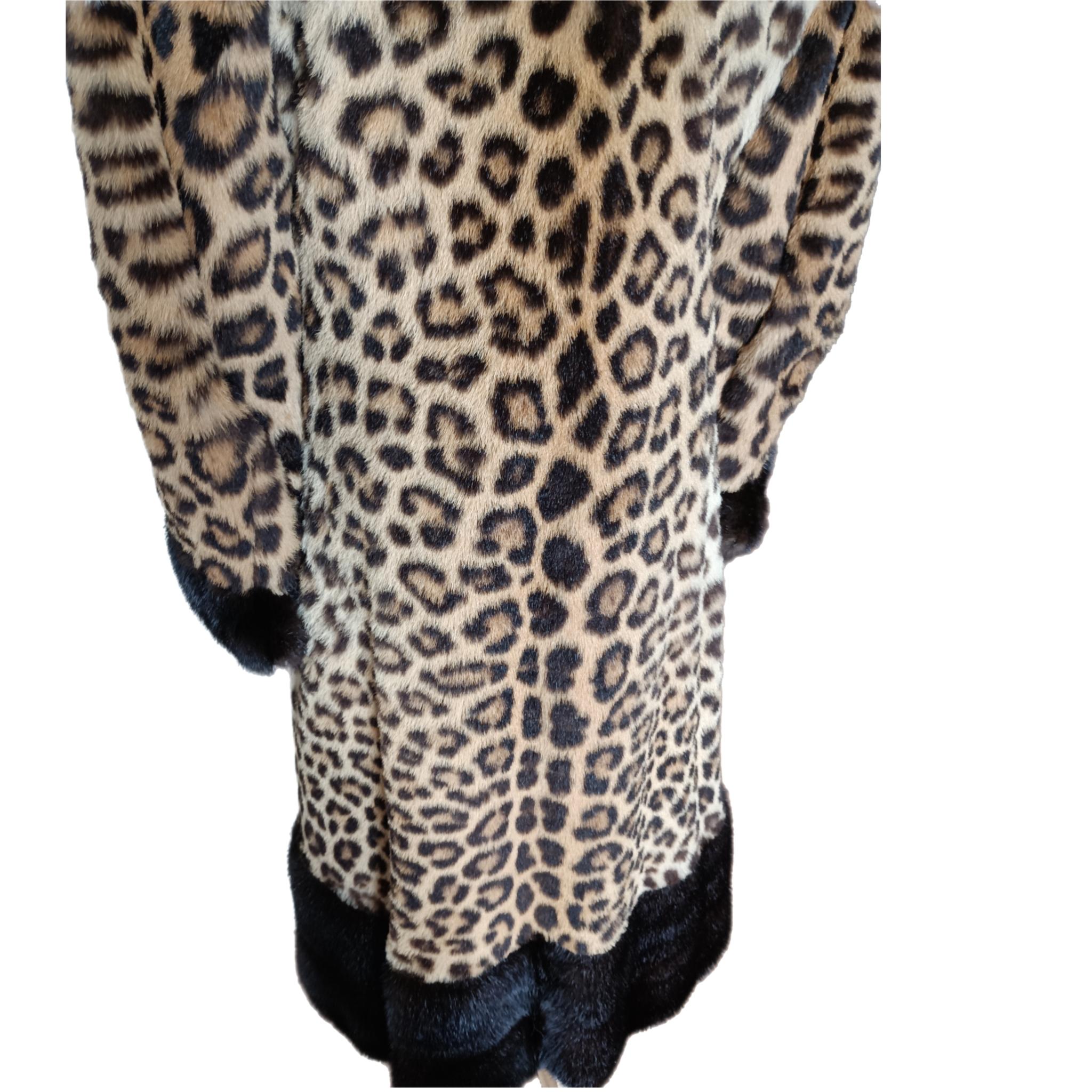 Cappotto di pelliccia leopardo vintage***congelato taglia Small 6 10