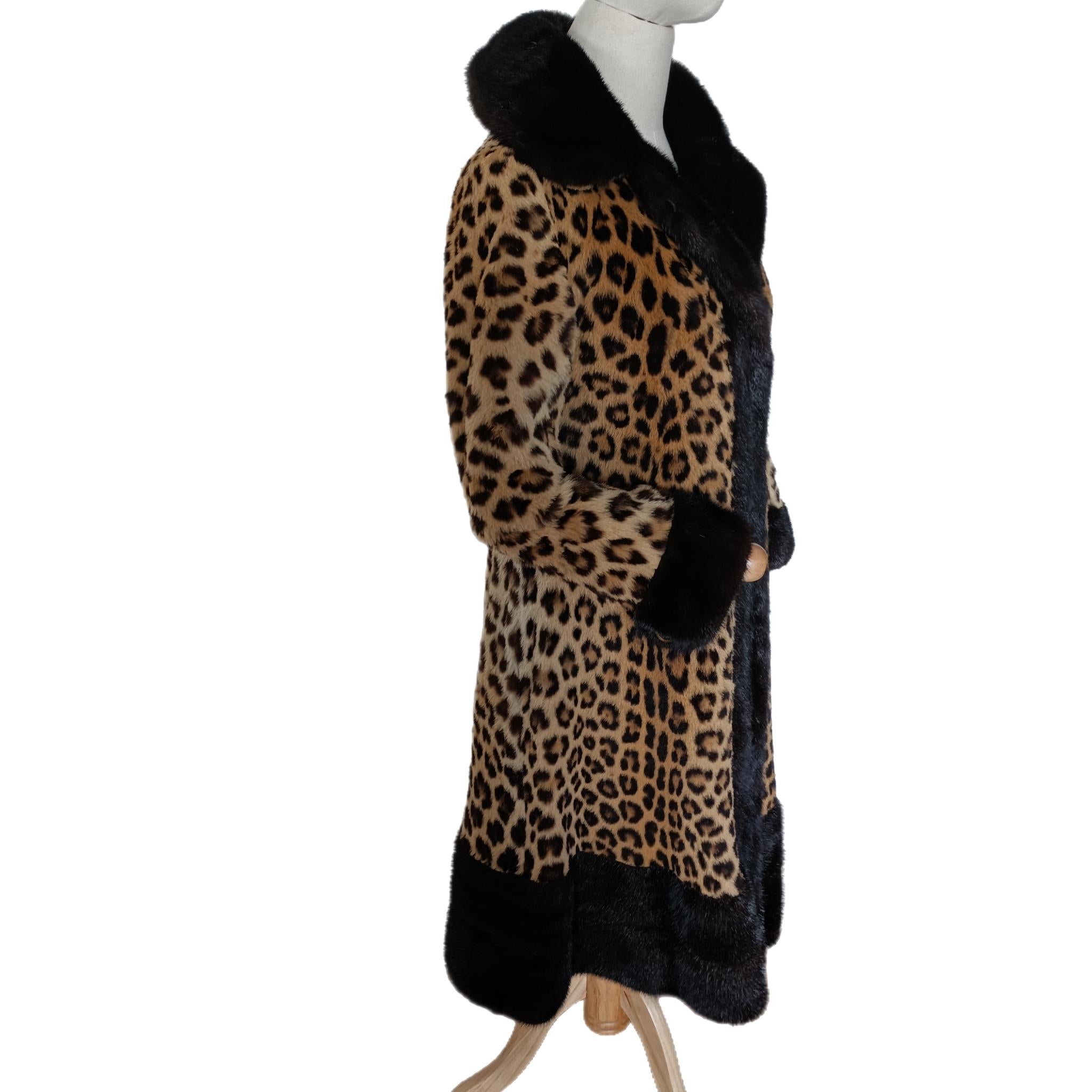 Cappotto di pelliccia leopardo vintage***congelato taglia Small 6 7
