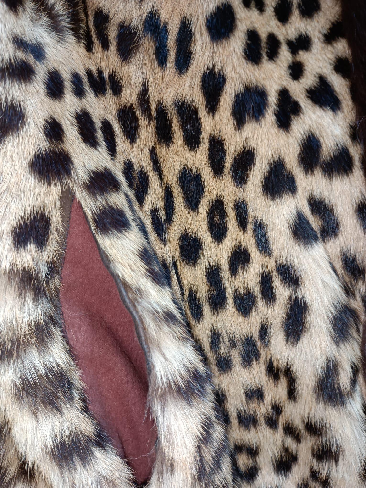 Mint Vintage Leopard fur coat***frozen vault size Small 6 For Sale 13