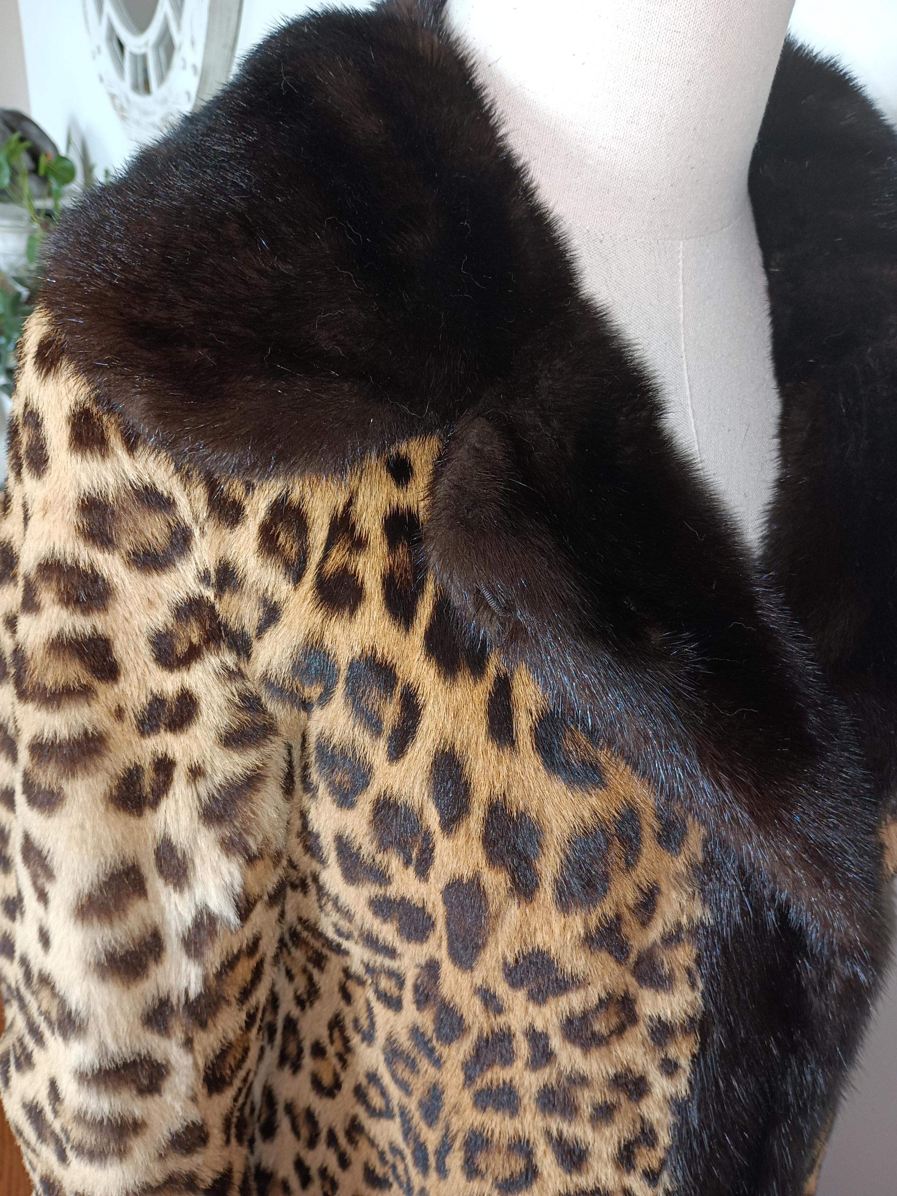 Cappotto di pelliccia leopardo vintage***congelato taglia Small 6 14