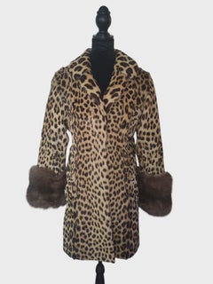 Mint Vintage Leopard fur coat***frozen vault size Small 6