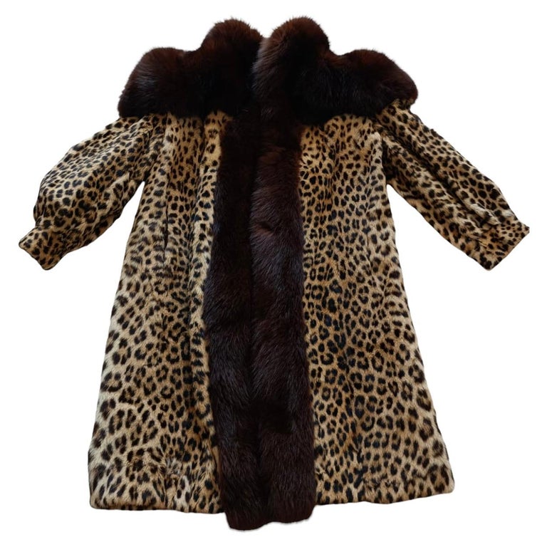 Leopard Print Vintage Cheetah Fur Coat Mint Vintage Leopard Fur