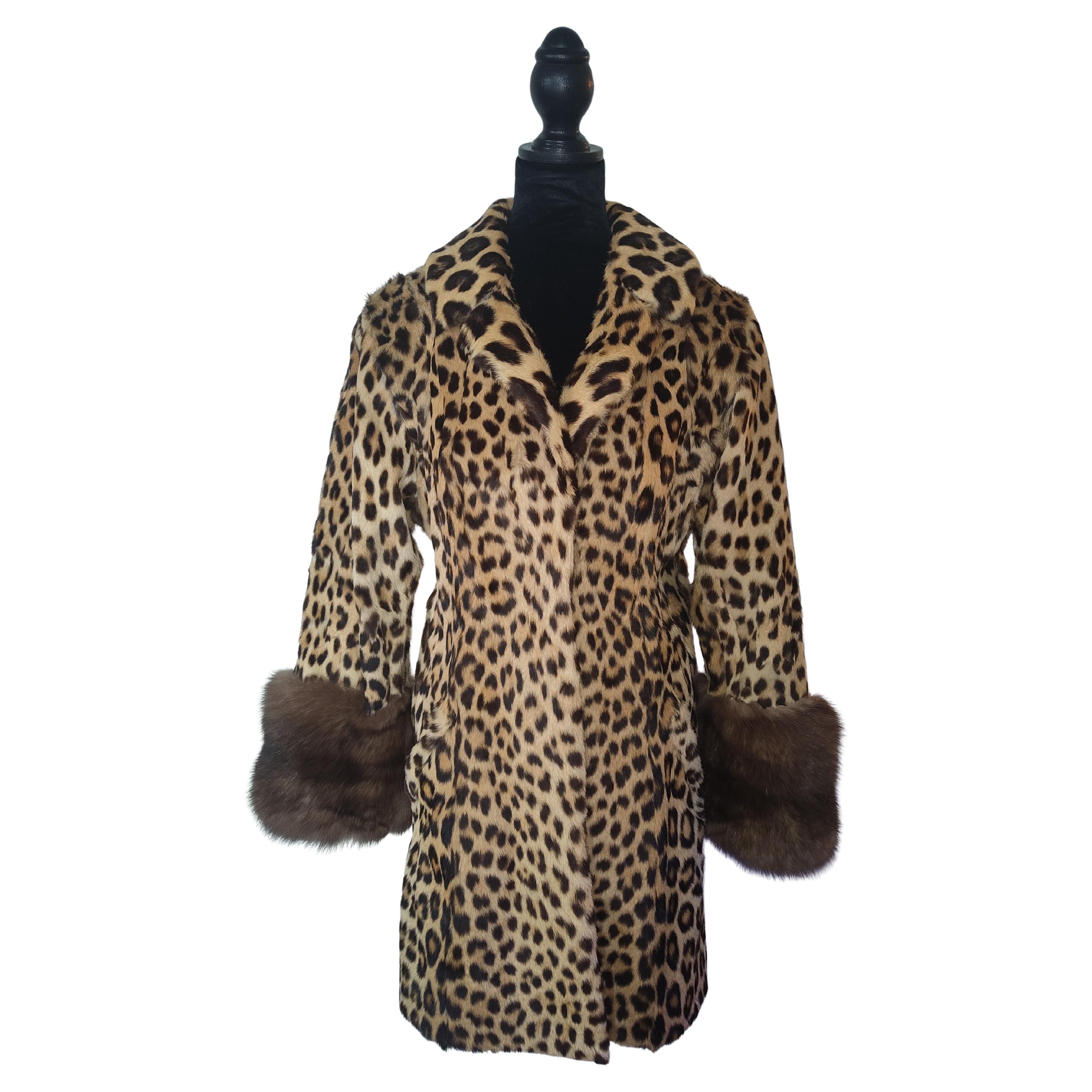 Cappotto di pelliccia leopardo vintage***congelato taglia Small 6