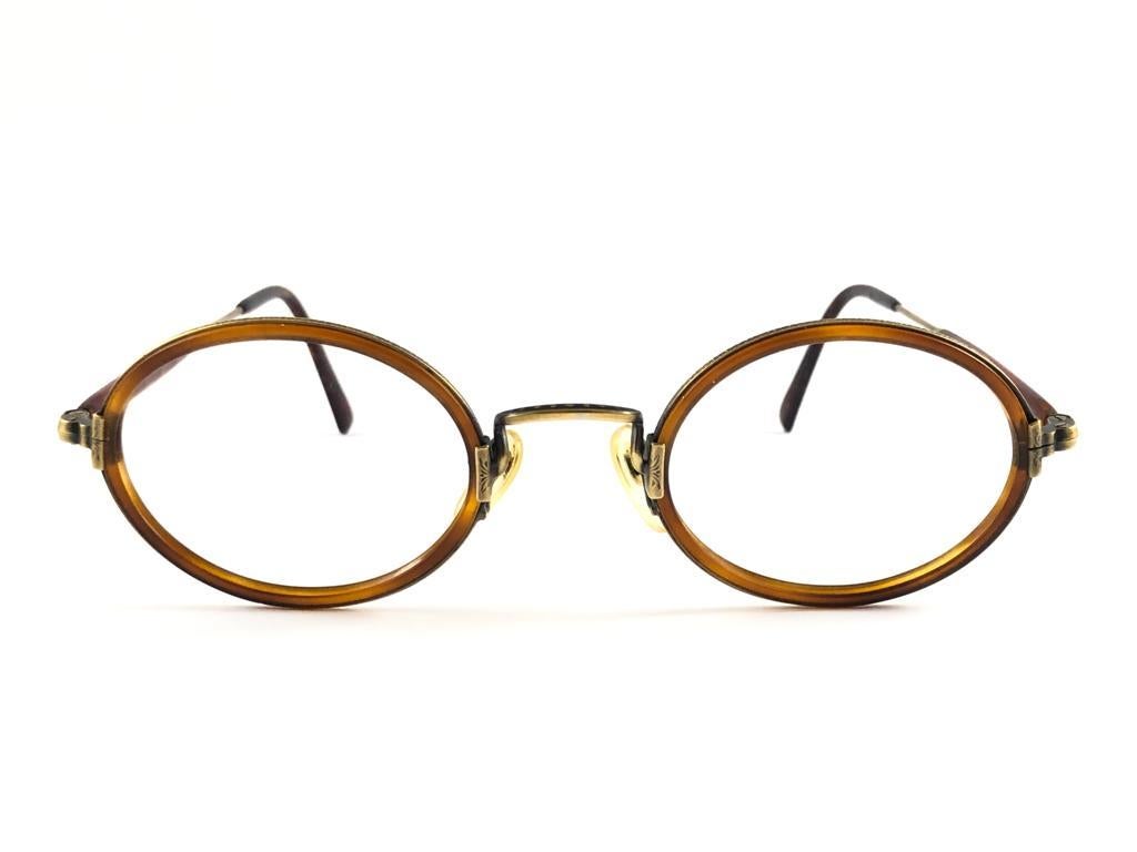 Mintfarbene Vintage Matsuda Vintage-Sonnenbrille mit Clip auf Altgold und Silber 1990er Jahre Hergestellt in Japan im Angebot 5