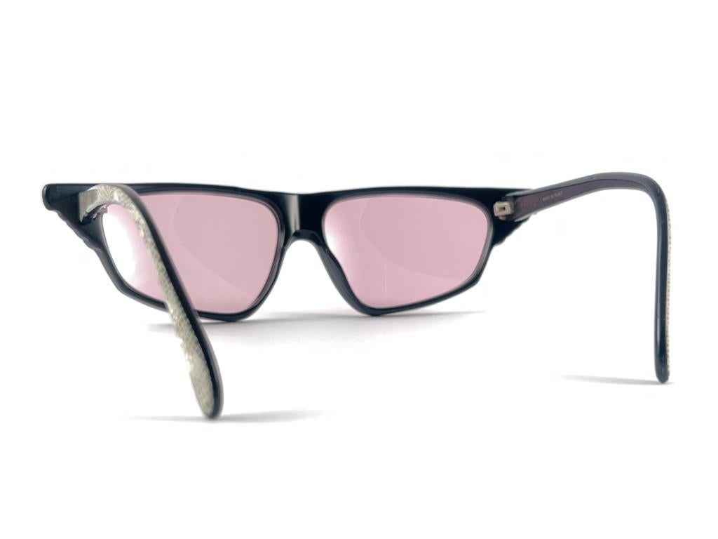 Mint Vintage Michele Lamy Rare Lacquered Frame Sunglasses 80'S Made In France For Sale 7
