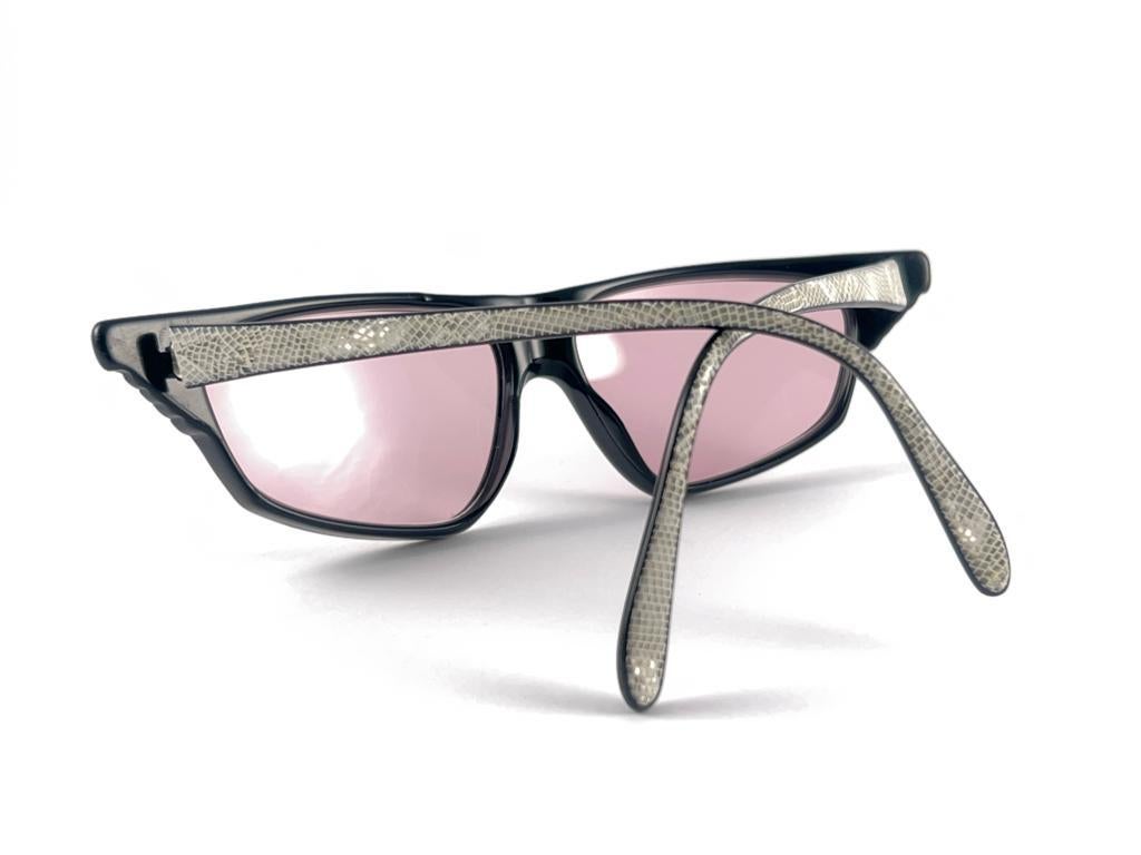 Mint Vintage Michele Lamy Rare Lacquered Frame Sunglasses 80'S Made In France For Sale 8