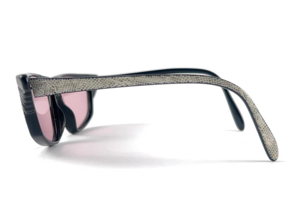 Women's or Men's Mint Vintage Michele Lamy Rare Lacquered Frame Sunglasses 80'S Made In France For Sale