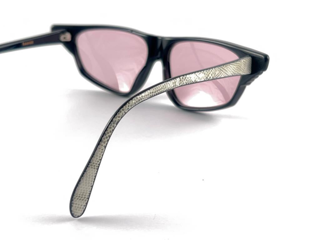 Mint Vintage Michele Lamy Rare Lacquered Frame Sunglasses 80'S Made In France For Sale 2