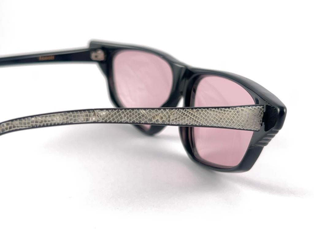 Mint Vintage Michele Lamy Rare Lacquered Frame Sunglasses 80'S Made In France For Sale 3