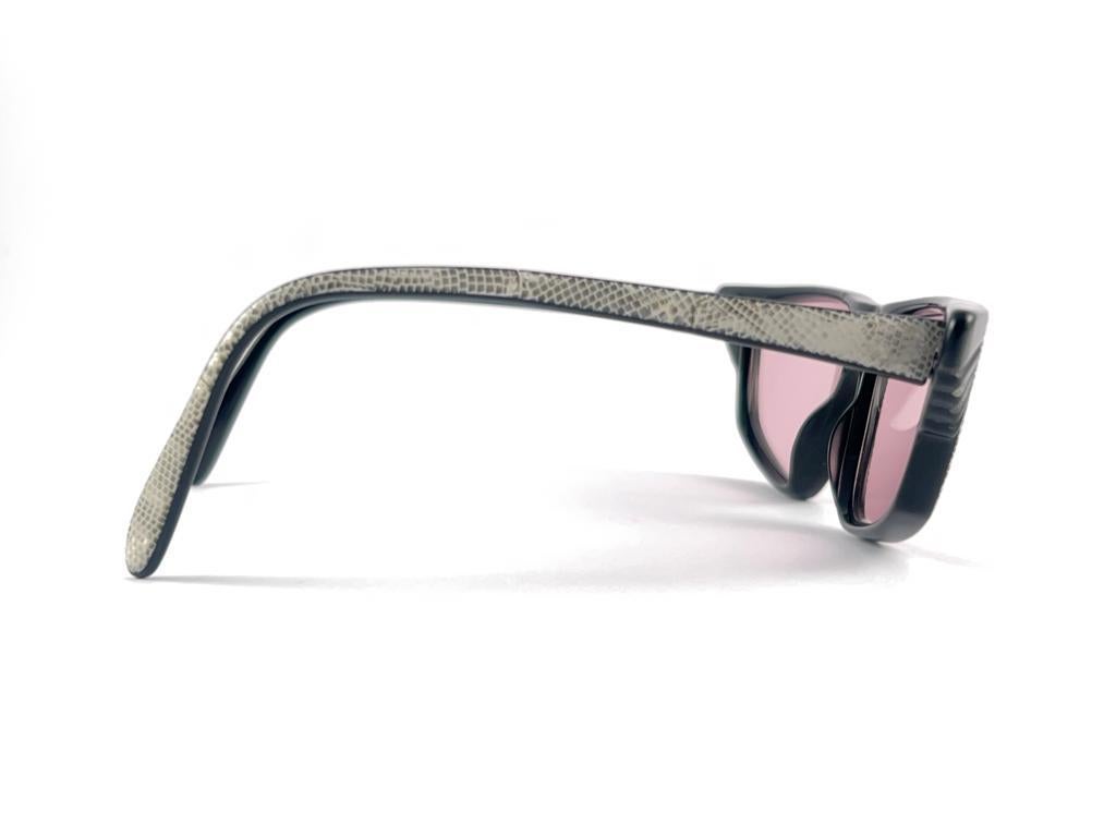 Mint Vintage Michele Lamy Rare Lacquered Frame Sunglasses 80'S Made In France For Sale 4