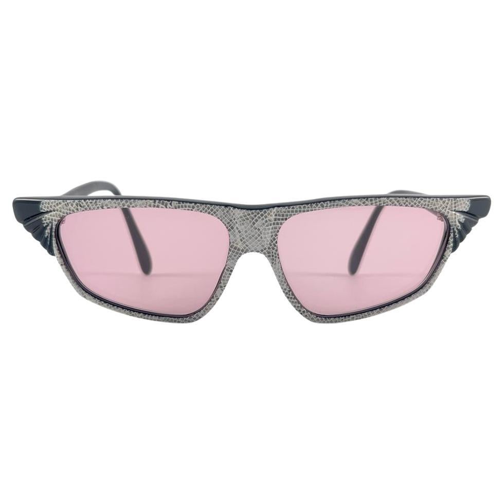Mint Vintage Michele Lamy Rare Lacquered Frame Sunglasses 80'S Made In France For Sale
