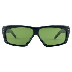 Menta Vintage Mediados de Siglo Marco Rectangular Negro 1960'S Made In Italy