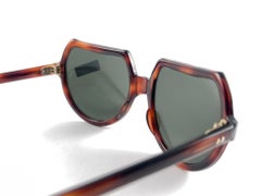 New Vintage Midcentury Tortoise Mirrored Lenses Frame 60'S Sunglasses France