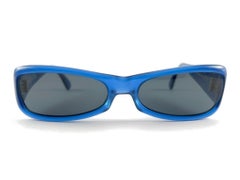 Mint Vintage Montana M716 Rectangular Blue Frame Handmade 80'S France Sunglasses