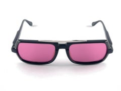 Mint Vintage Neostyle Techno Black Medium Pink Lenses Sunglasses 1990's