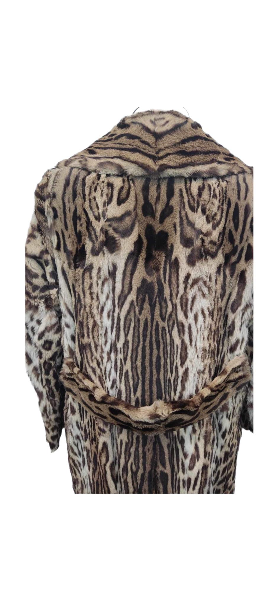 Mint Vintage Christian Dior ocelot fur coat size 12*****Vault unused no defects For Sale 3