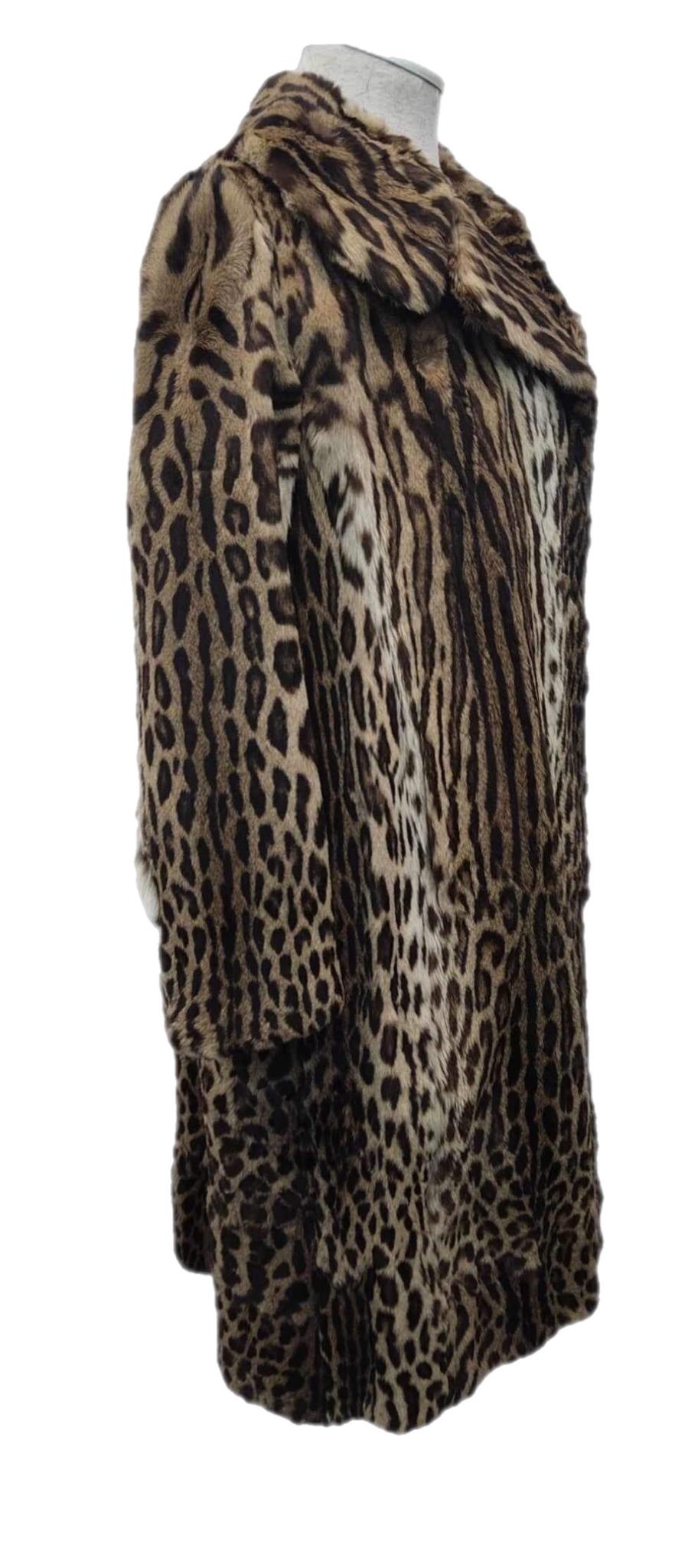 Mint Vintage Christian Dior ocelot fur coat size 12*****Vault unused no defects For Sale 5