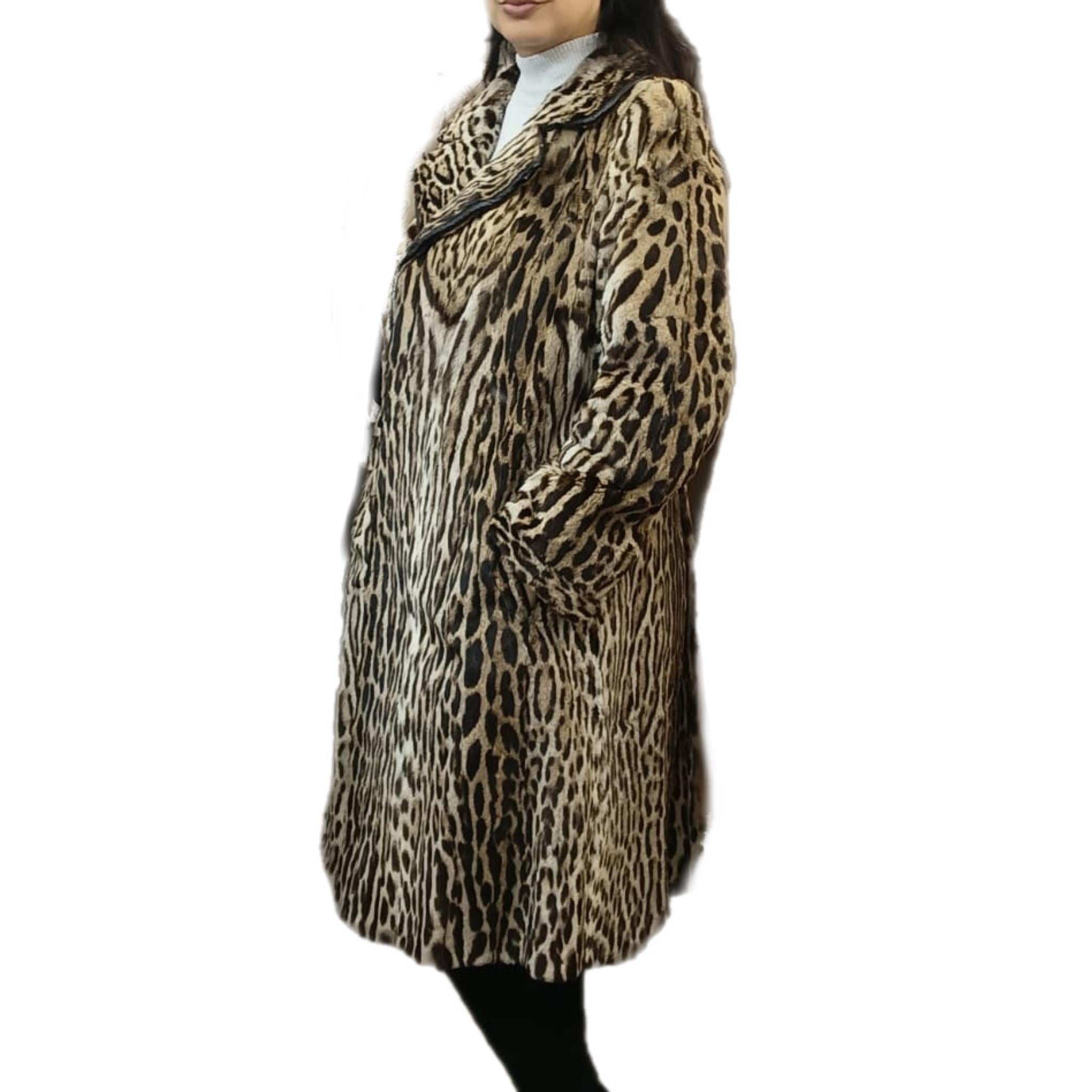 Mint Vintage Ocelot fur coat size 8 *****Vault unused no defects For Sale 1