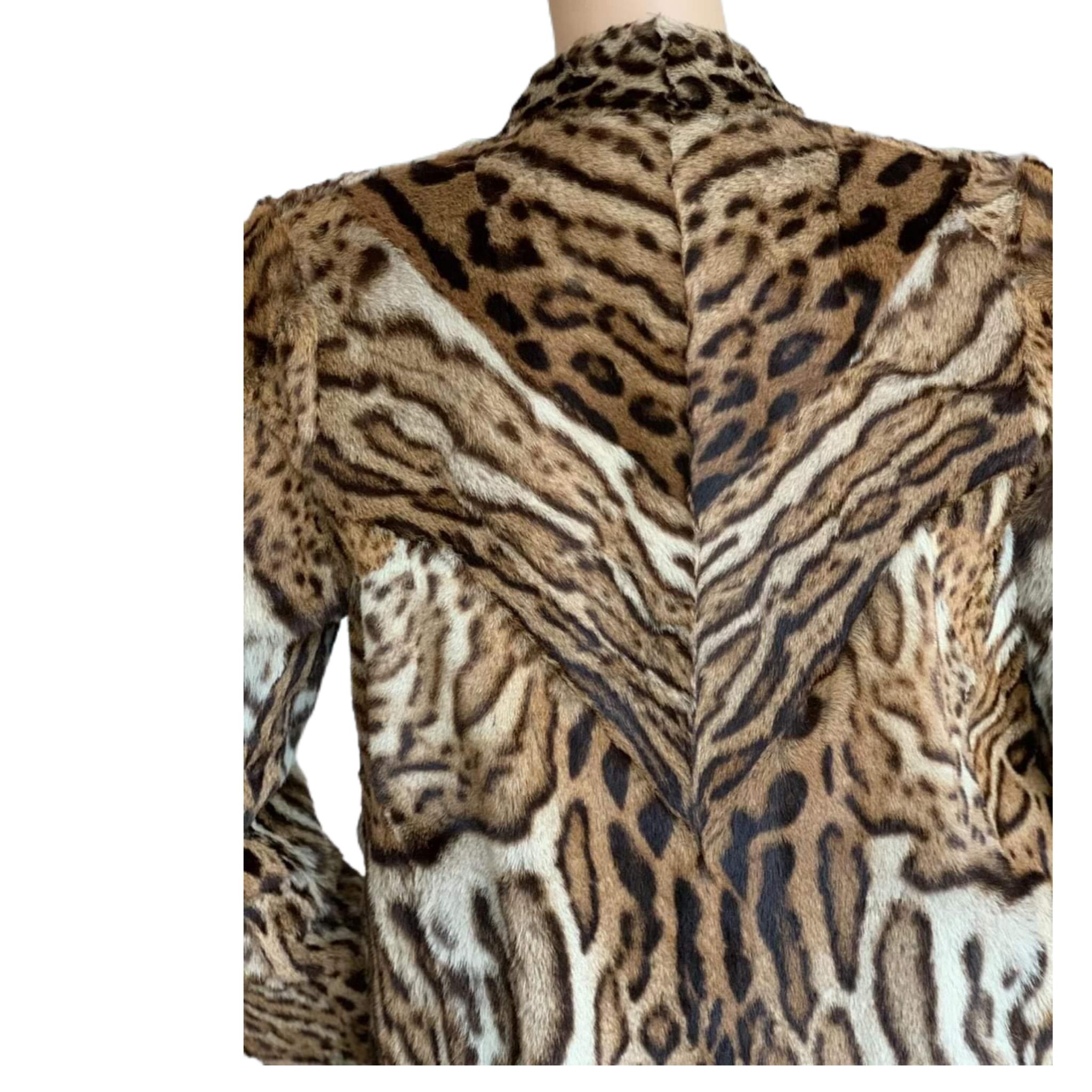 Mintfarbener Vintage Ocelot Pelzmantel Größe 8 *****Vault unbenutzt ohne Mängel im Zustand „Hervorragend“ in Montreal, Quebec