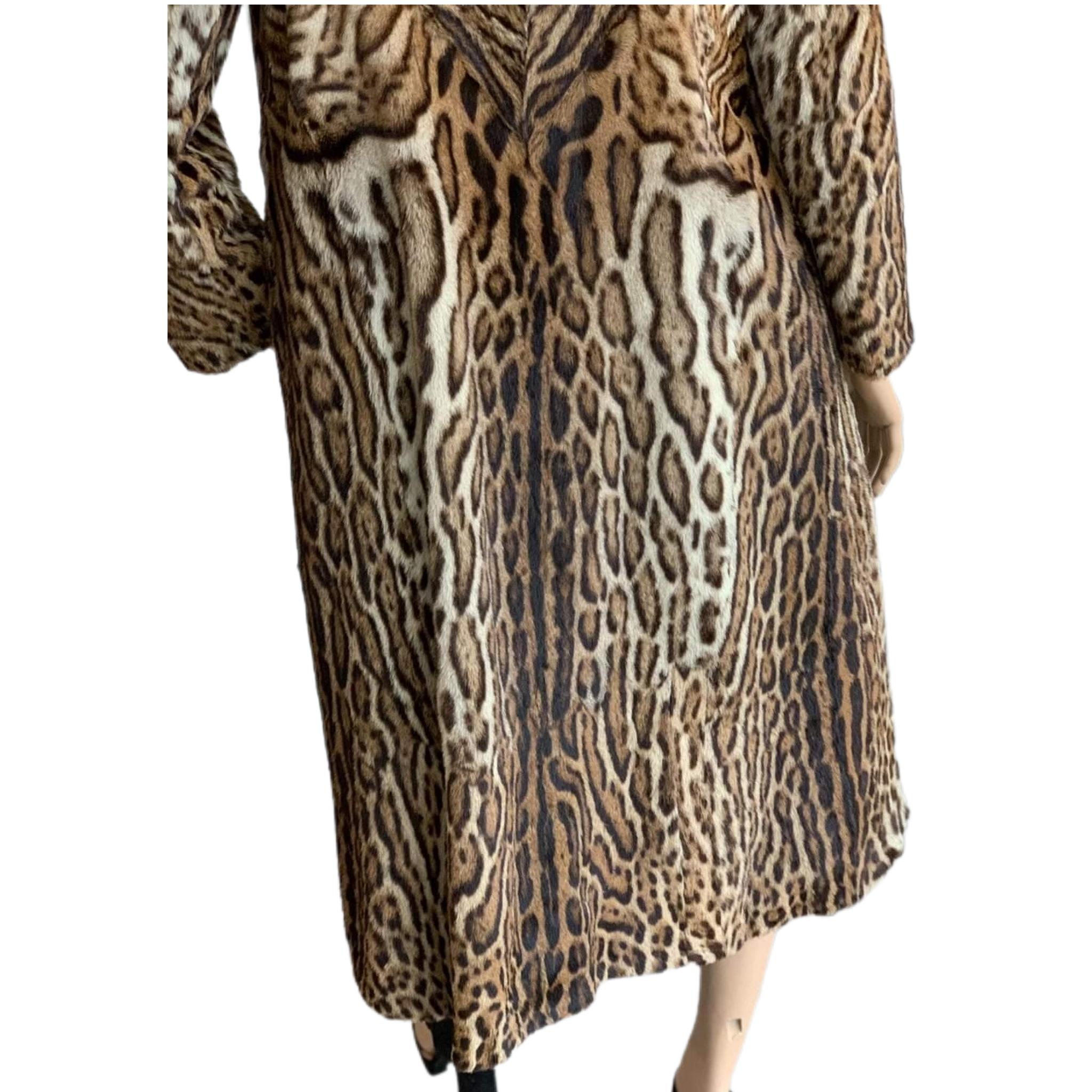 Mintfarbener Vintage Ocelot Pelzmantel Größe 8 *****Vault unbenutzt ohne Mängel Damen