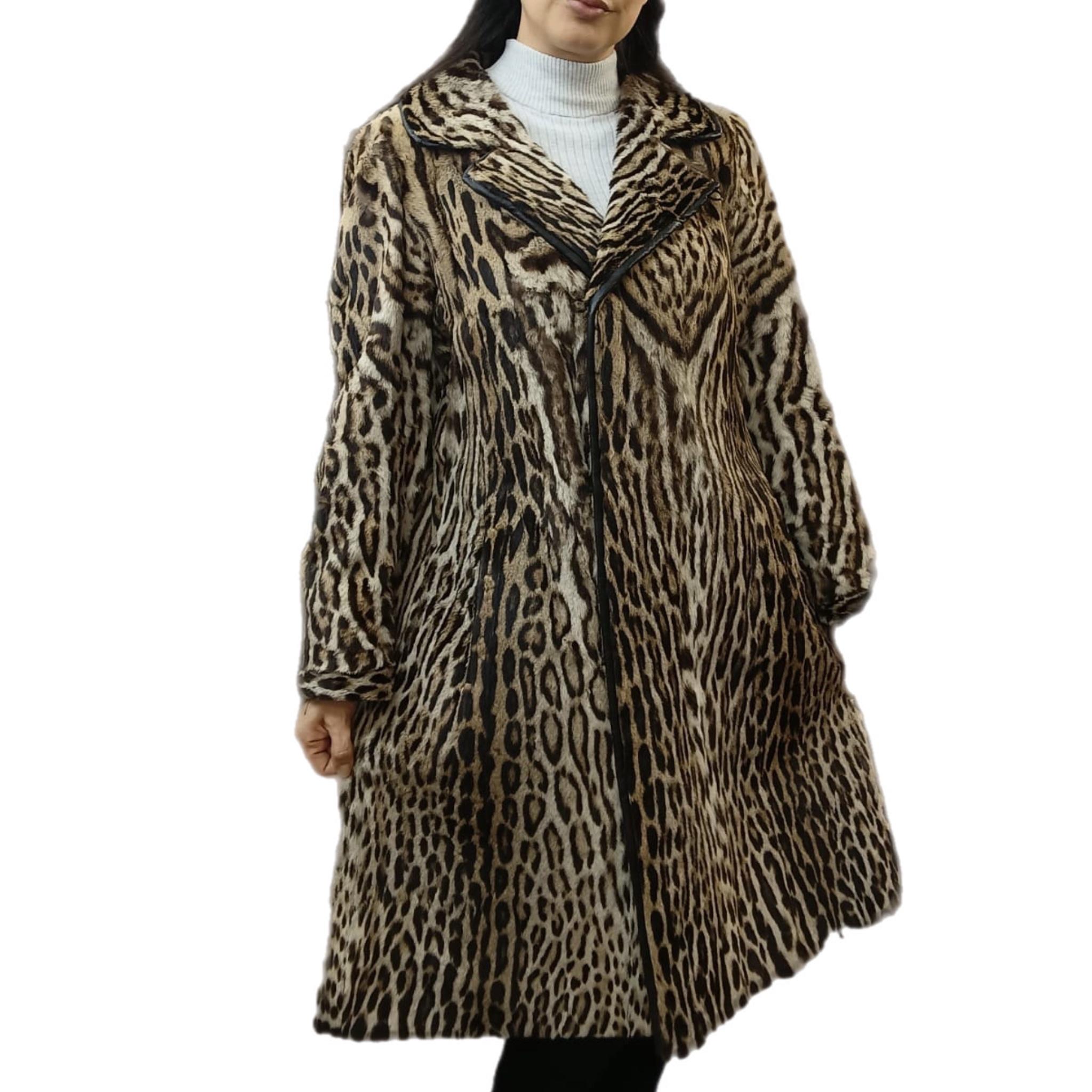 Mint Vintage Ocelot fur coat size 8 *****Vault unused no defects For Sale 3