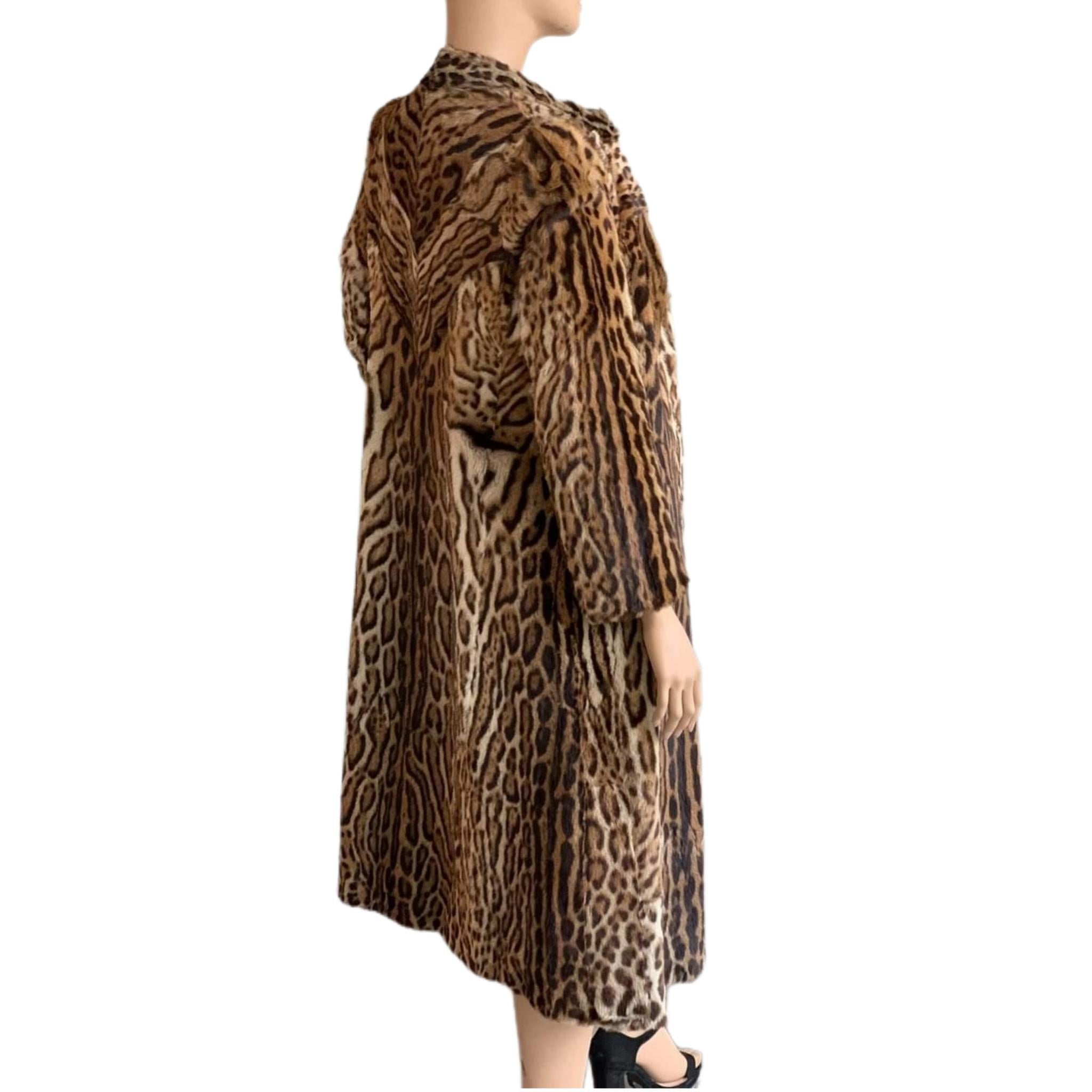 Mint Vintage Ocelot fur coat size 8 *****Vault unused no defects For Sale 3