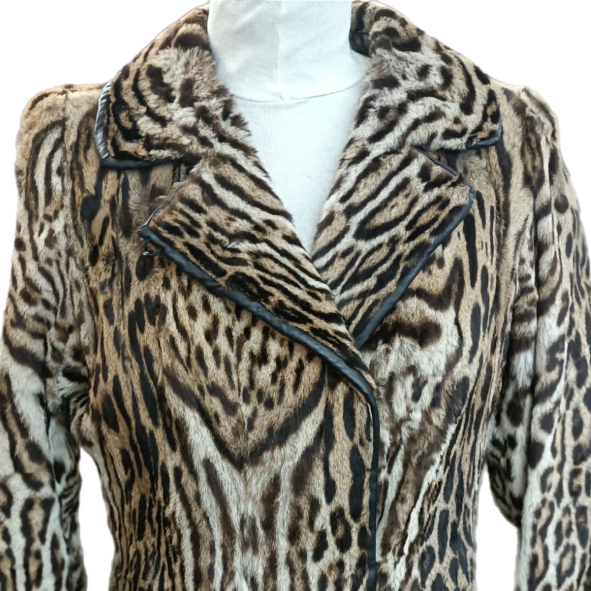 Mint Vintage Ocelot fur coat size 8 *****Vault unused no defects For Sale 5
