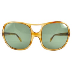 Minze Vintage Übergröße Transluzent  1970er-Sonnenbrille