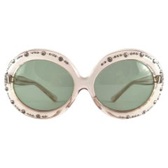 Mint Vintage Oversized Translucent Sunglasses 1970'S Made In France