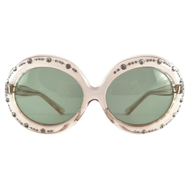 Mint Vintage Oversized Translucent Sunglasses 1970 display picture 1
