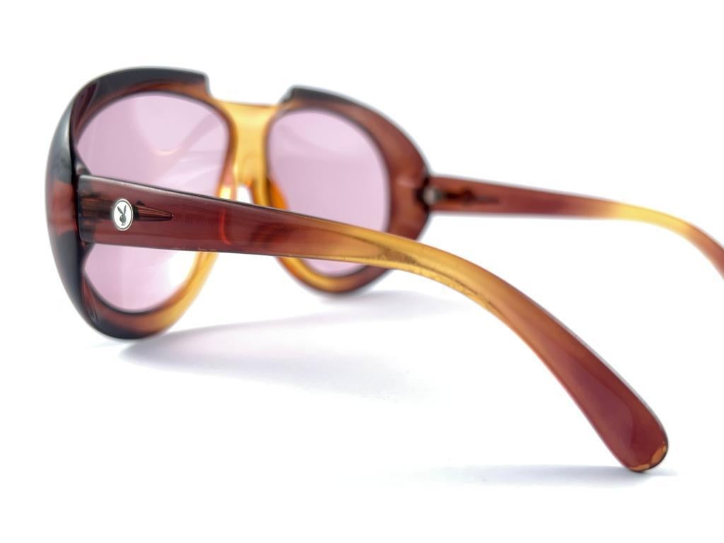 Mint Vintage Playboy Optyl Ombre Amber Oversized Optyl Sunglasses 7