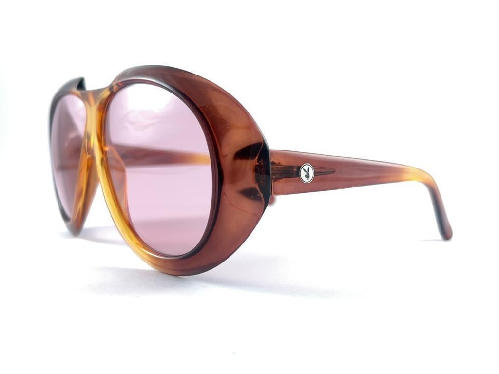 Mint Vintage Playboy Optyl Ombre Amber Oversized Optyl Sunglasses 8