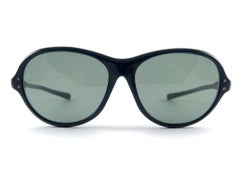 Mint Vintage Pompeii Black Oval Made in Italy 60's Sunglasses