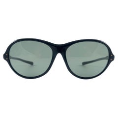 Mint Vintage Pompeii Black Oval Made in Italy 60's Sunglasses 