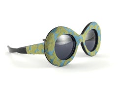 Mint Vintage Pompeii Turquoise Fabric Made in Italy Sunglasses, 1960
