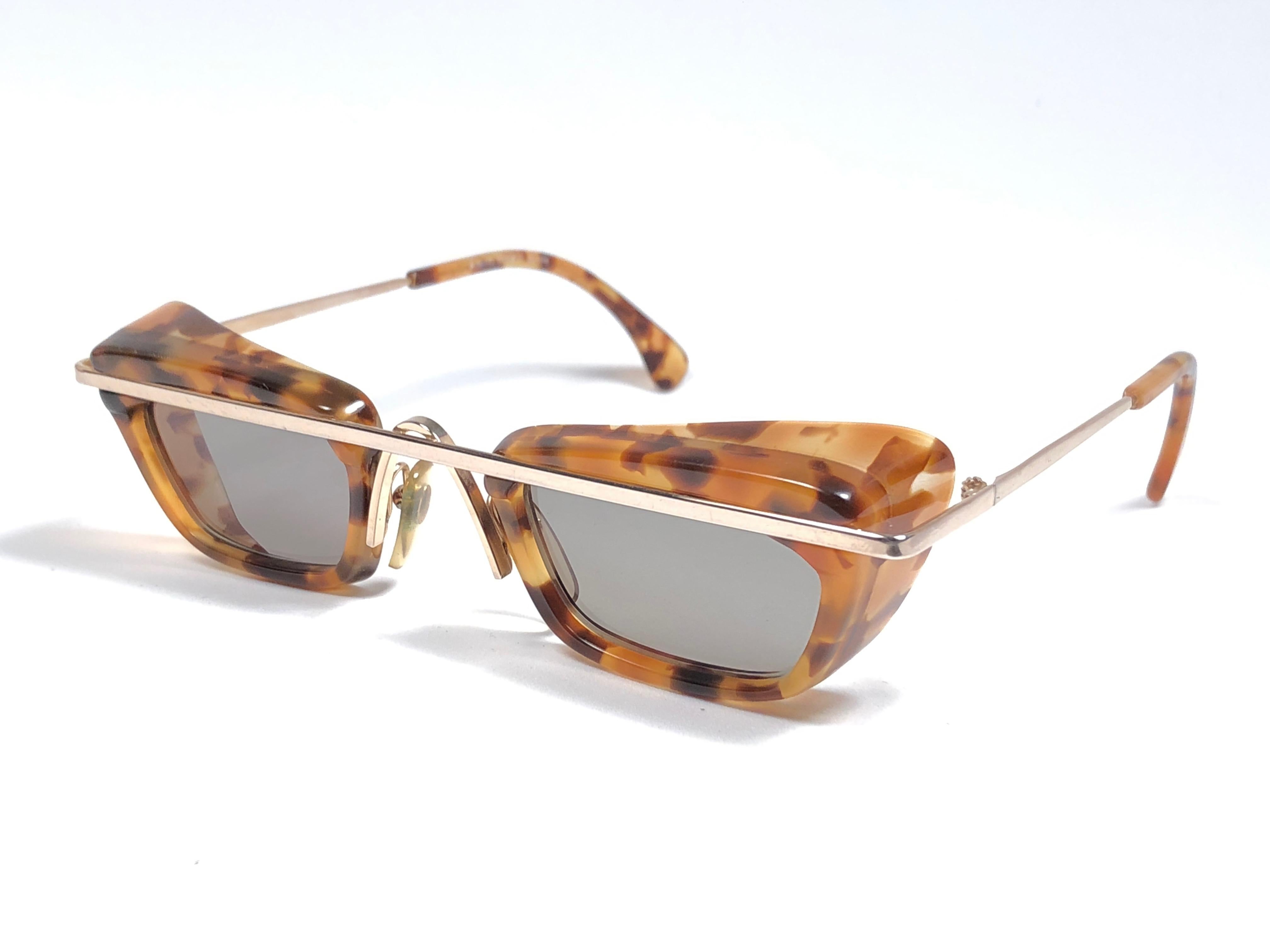 Brown Mint Vintage Rare Alain Mikli 4102 600 Tortoise Sunglasses 1990