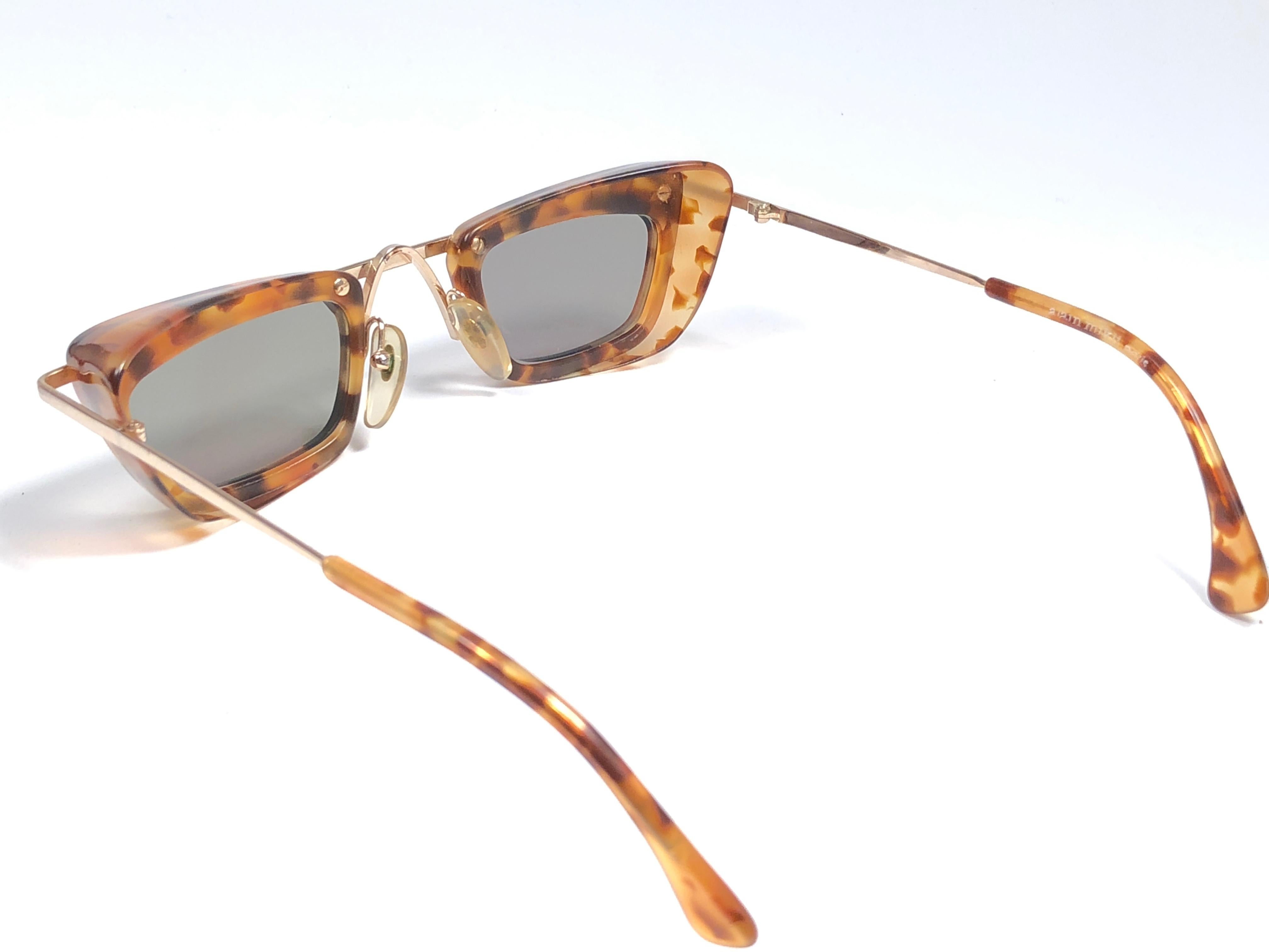 Women's or Men's Mint Vintage Rare Alain Mikli 4102 600 Tortoise Sunglasses 1990