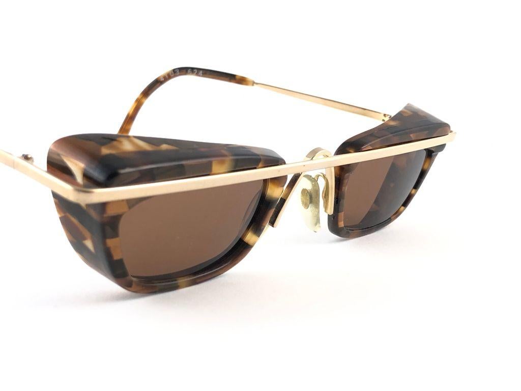 Mint Vintage Rare Alain Mikli 4103 624 Black & Brown Undertones Sunglasses 1990 For Sale 5