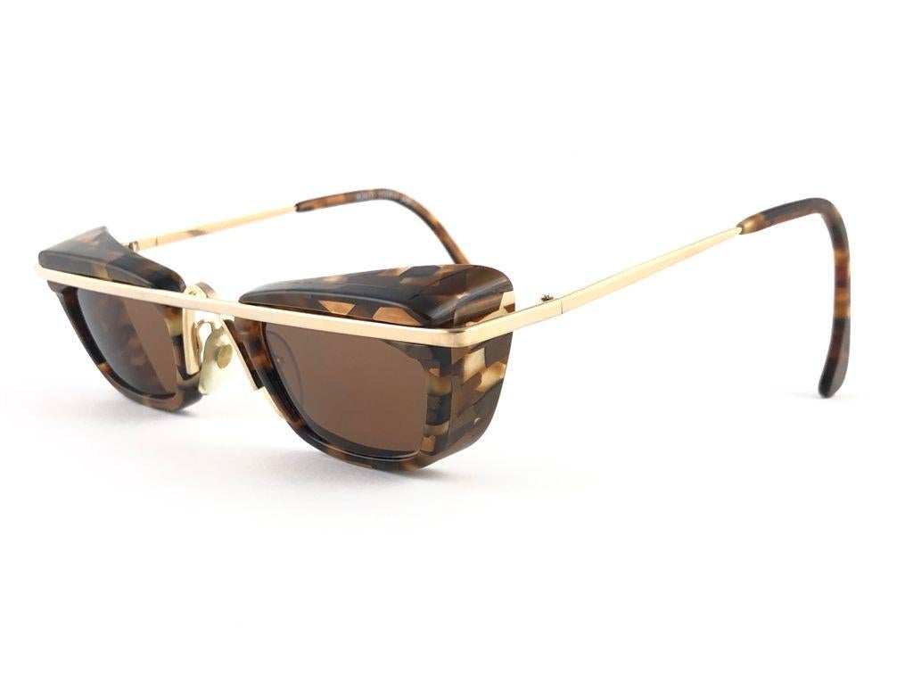 Mint Vintage Rare Alain Mikli 4103 624 Black & Brown Undertones Sunglasses 1990 For Sale 7