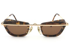 Mint Vintage Rare Alain Mikli 4103 624 Black & Brown Undertones Sunglasses 1990