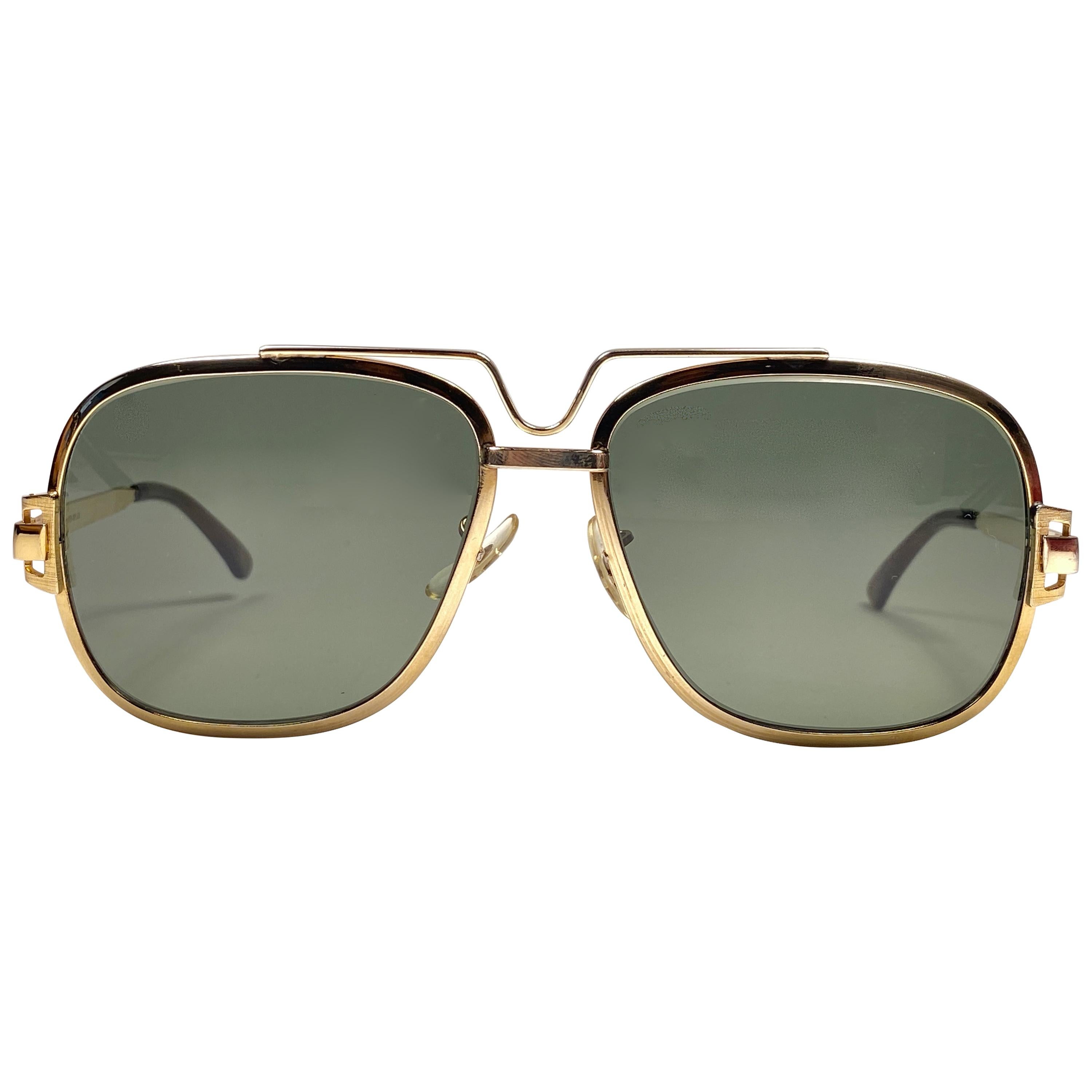 Mint Vintage Ray Ban Gold 10K G.O G15 Grey Lenses B&L 1970's Sunglasses